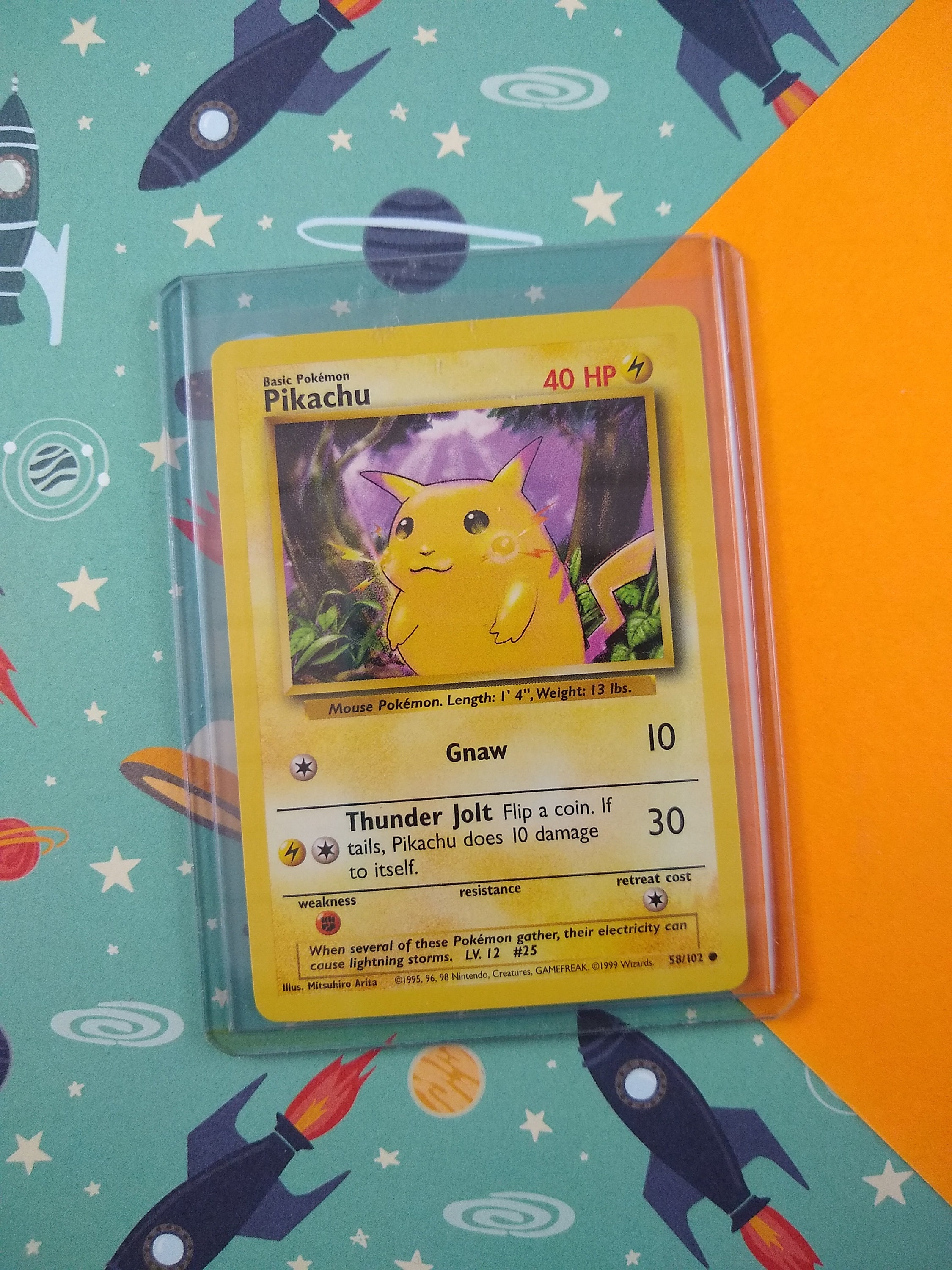 PIKACHU - Base Set - 58/102 - Pokemon Card - Unlimited Edition OG