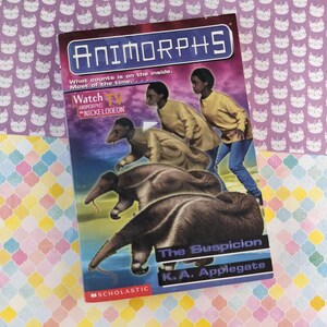 Edición vintage de 1998, primera impresión de Scholastic, Animorphs #24: La sospecha, de K.A. Applegate. Tapa blanda.