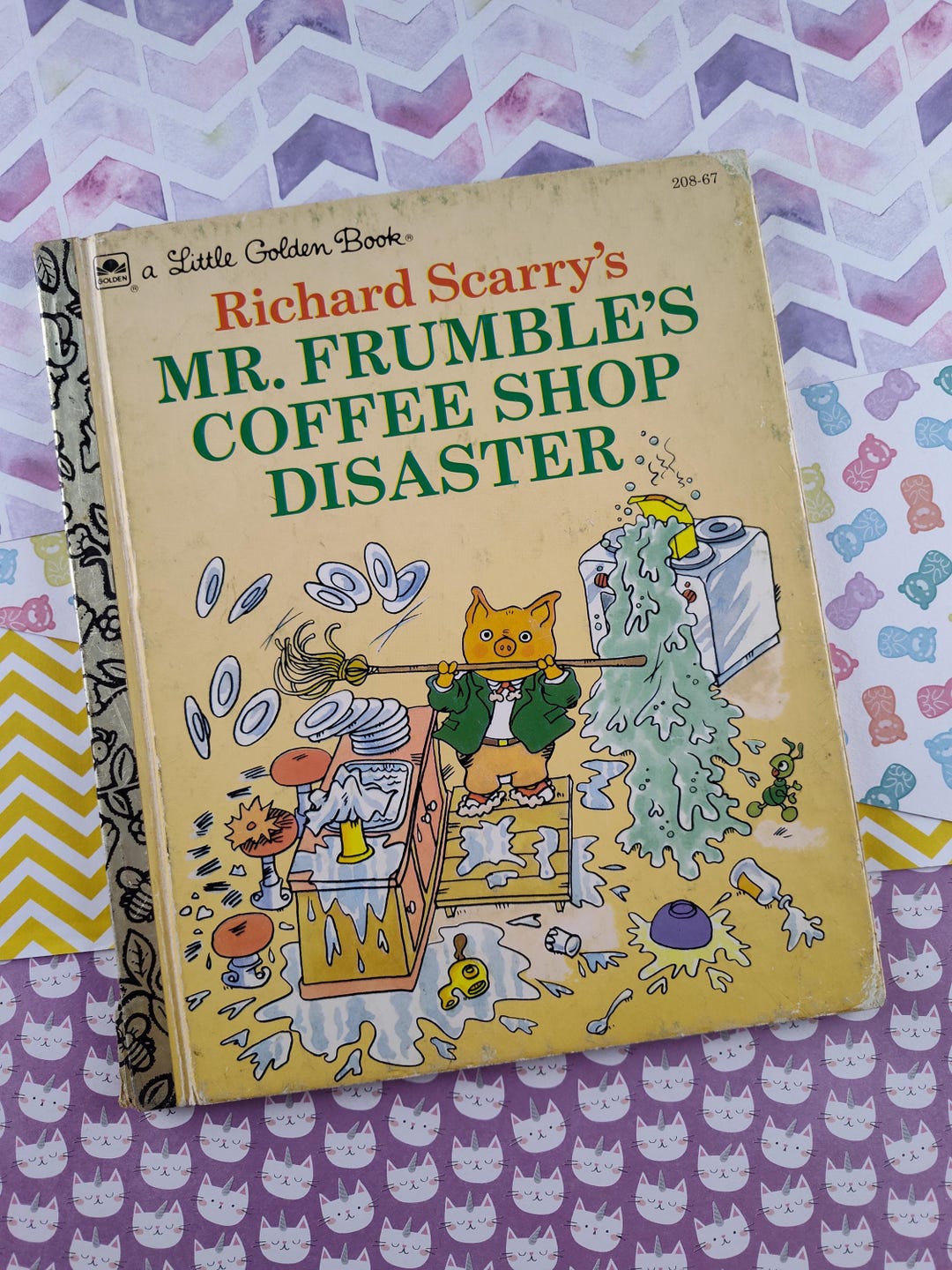 Vintage 1993 Little Golden Book Richard Scarry s Mr Frumble s Coffee 