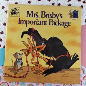 Vintage 1982 Golden Books The Secret of Nimh Mrs. Brisby&#39;s Important Package Softcover