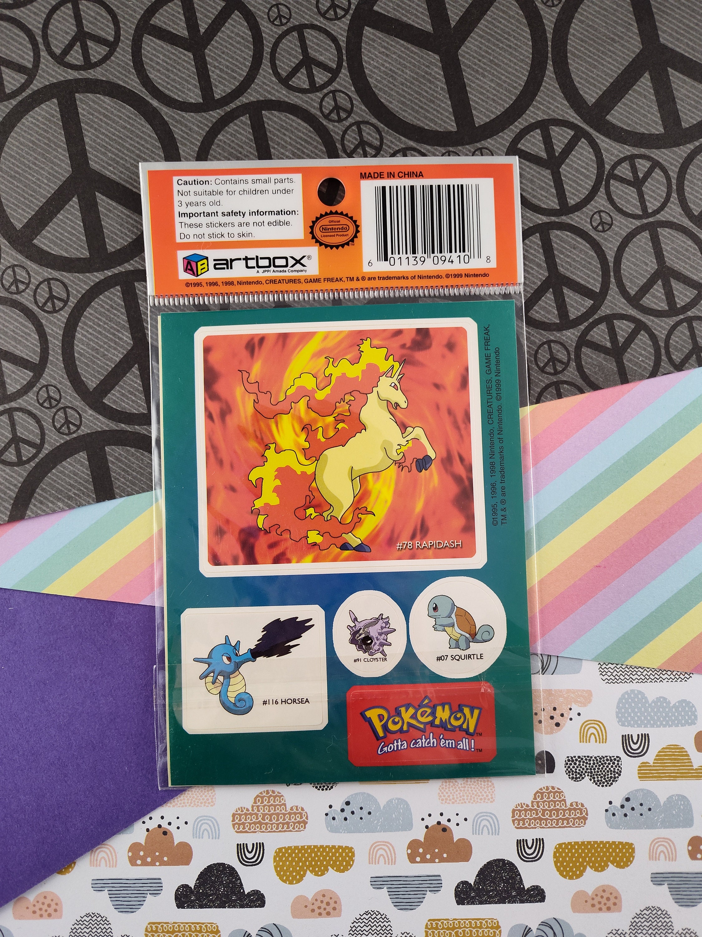 RARE Vintage Pokemon ARTBOX Sticker Lot Charizard #04 - #06 Blastoise #07 -  #09