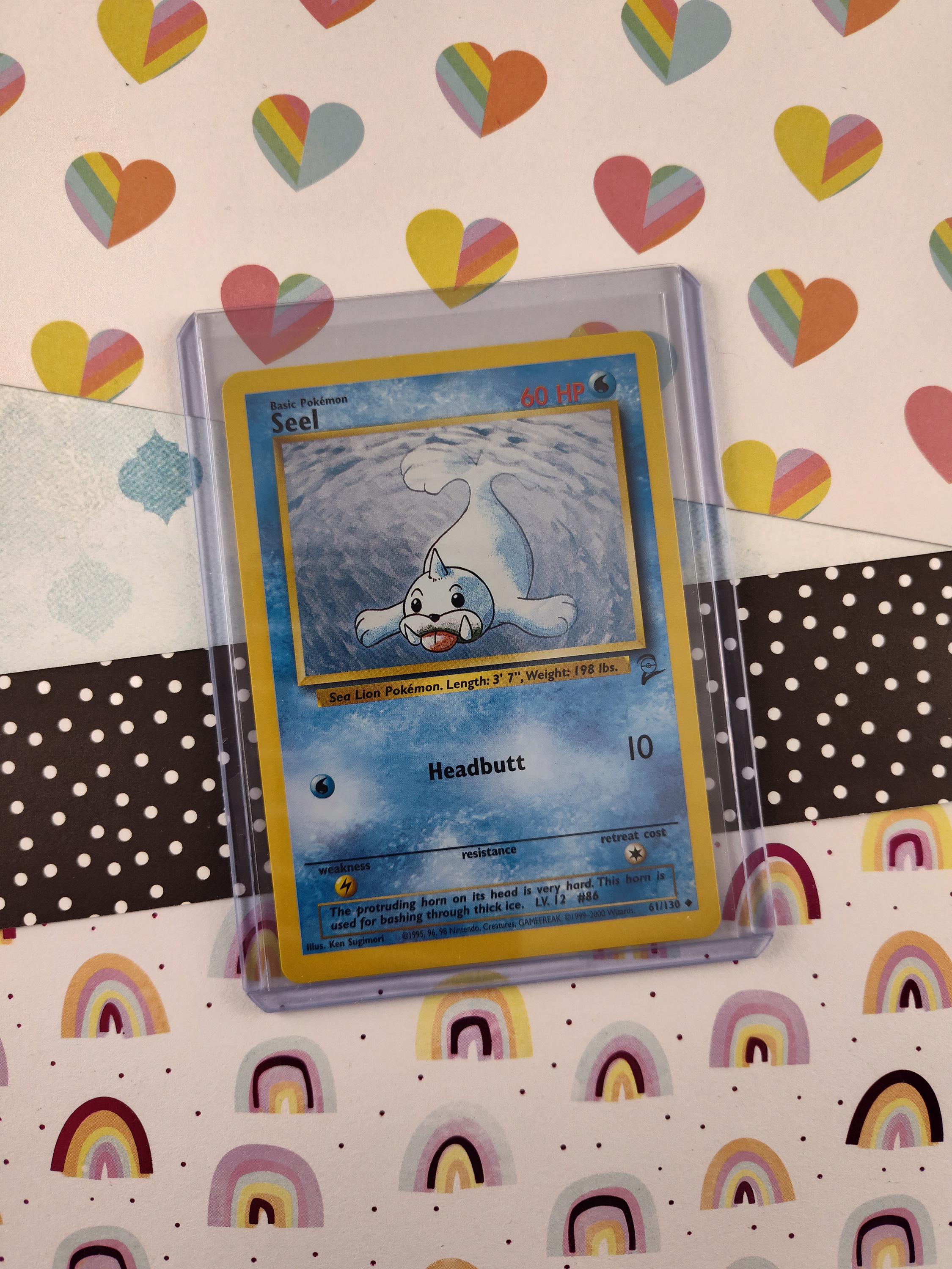1995 seel pokemon card value 1999 Base 1st Ed Chinese. LP – Fuzz Buzz Media 1st edition Seel vintage Pokémon