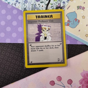 Vintage Rare - Imposter Professor Eiche Basis Set 2 Nicht-Holo Pokemon Karte 102/130 - VG (B)