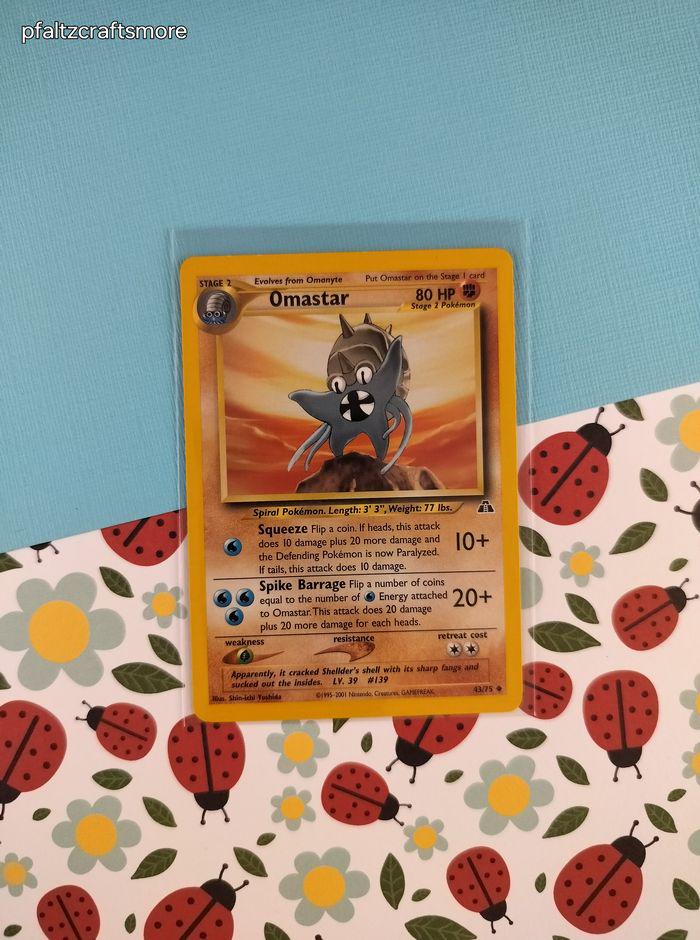 omastar pokemon card 139/165 - Omanyte - 151 - Evolution Set and Retreat Cost of its previous Evolution Pokémon TCG Omastar 139/165 Holo