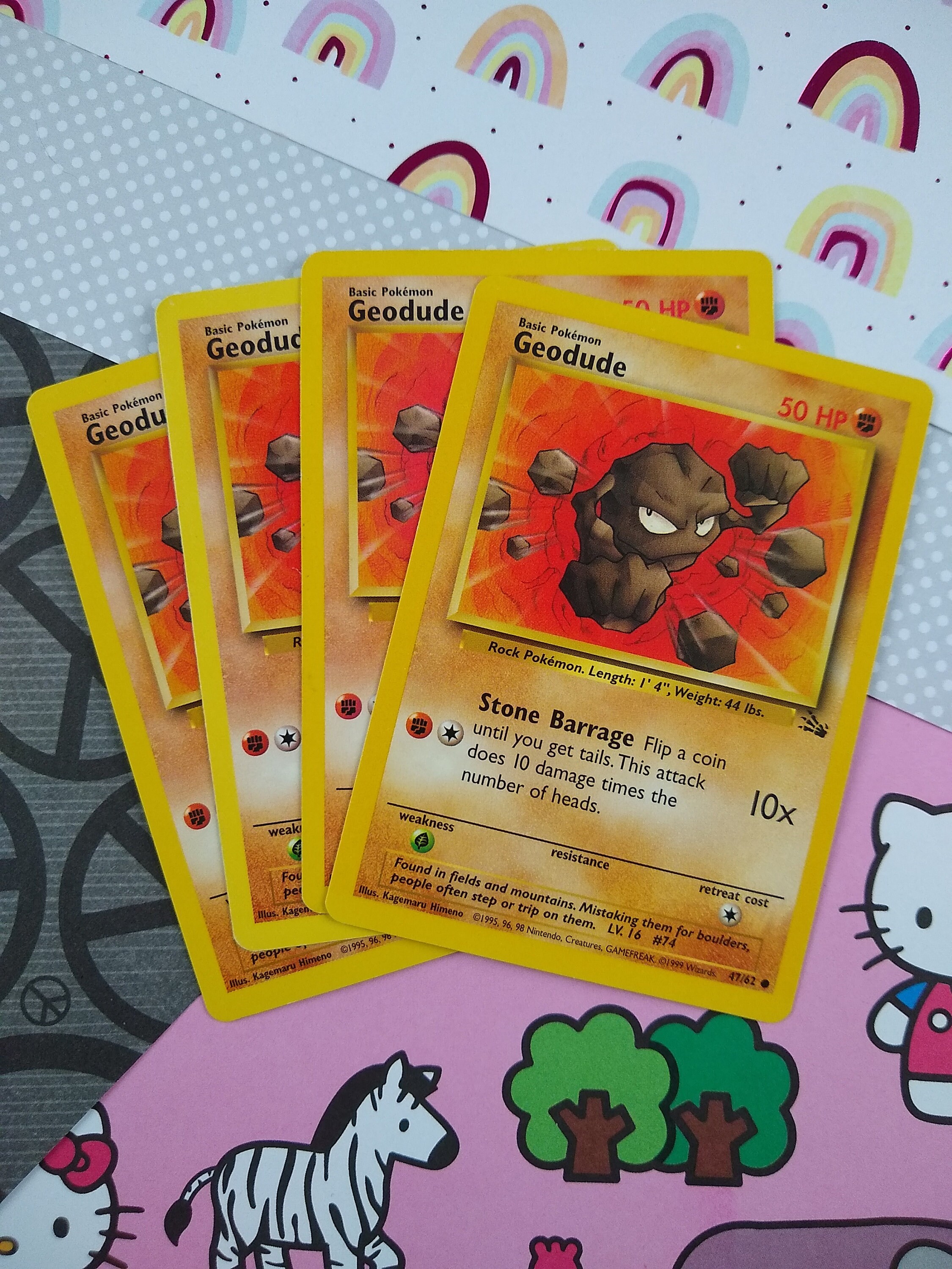 1995 geodude pokemon card Reverse holo authenticity? All cards will be carefully packed for safe transit Brock's Geodude Gym Heroes Pokemon