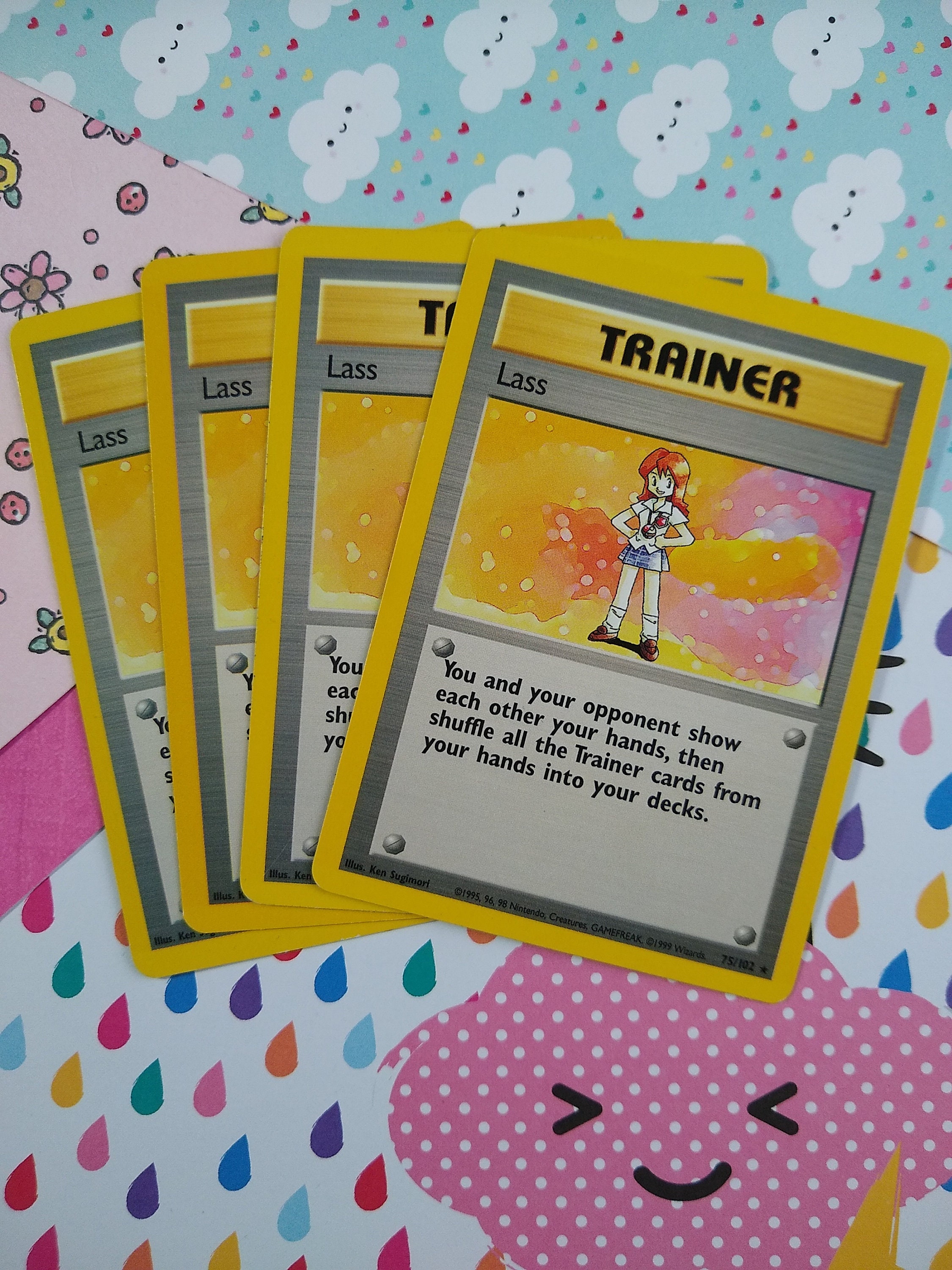 CLEARANCE Vintage Rare - Set/4 Lass Base Set Non-holo Pokemon Cards 75/102  - LP - Etsy India