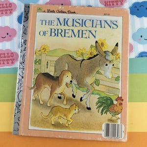 Vintage 1983 Little Golden Book: The Musicians of Bremen Hardcover