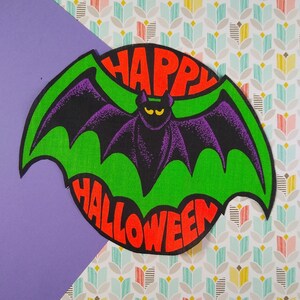 CLEARANCE Vintage Halloween Spooky Fledermäuse große Stoff Applikation Patch Decor, schön & sauber