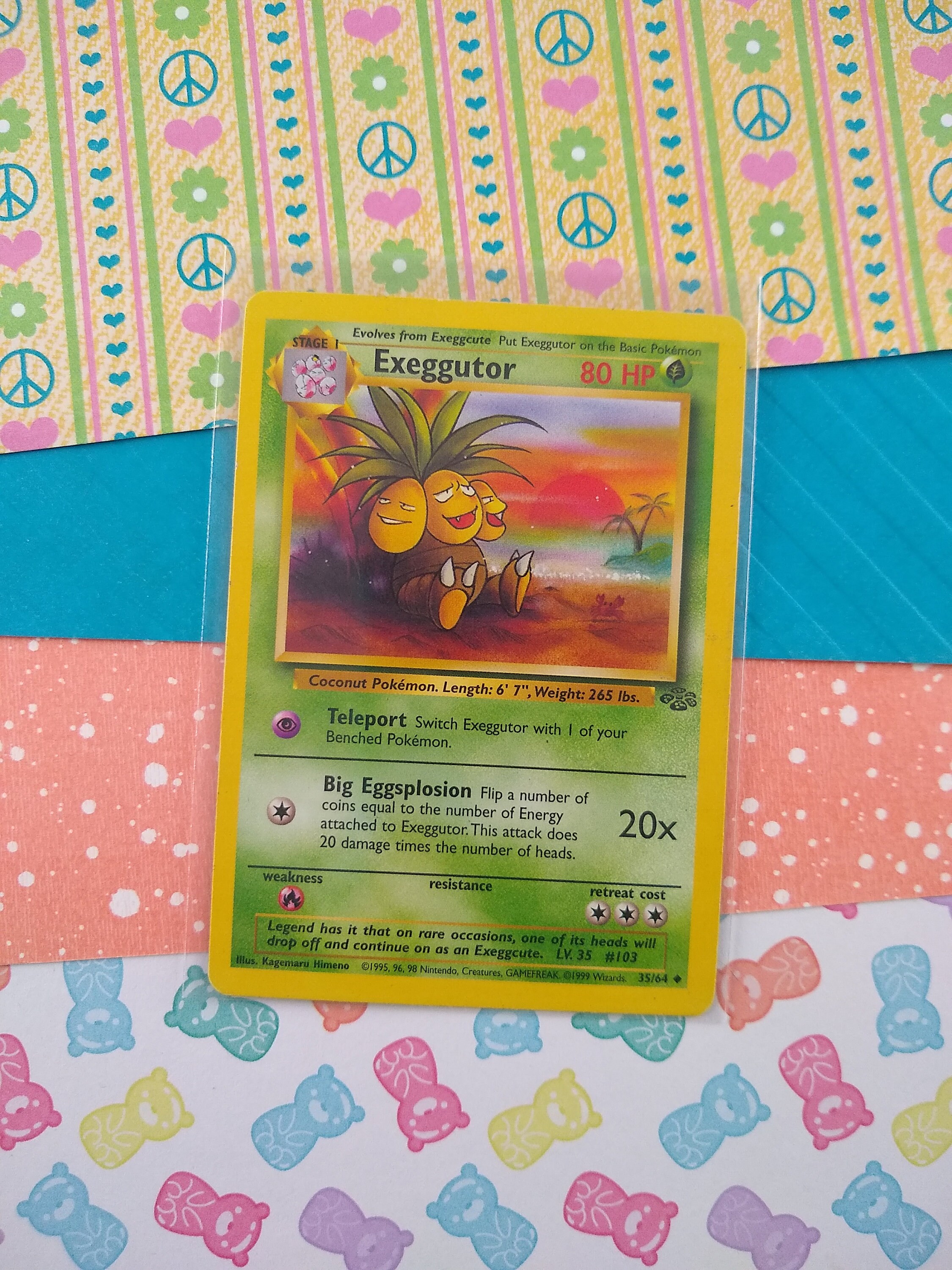 Vintage Uncommon - Exeggutor Jungle Non-holo Pokemon Card 35/64 - MP - Etsy Vintage Uncommon - Exeggutor Jungle Non-holo Pokemon Card 35/64 - MP - Etsy