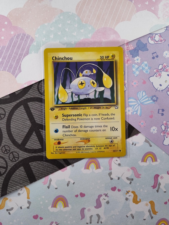 Vintage Common - 1st Edition Chinchou Neo Genesis Non-holo Pokemon Card 55/111 - VG - Etsy Vintage Common - 1st Edition Chinchou Neo Genesis Non-holo Pokemon Card 55/111 - VG - Etsy