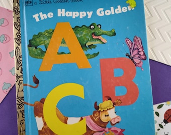 Vintage 1974 Little Golden Book: The Happy Golden ABC Hardcover
