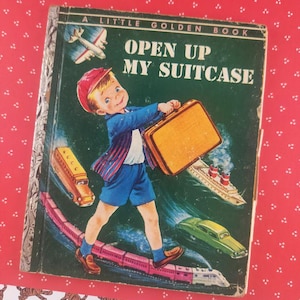 Libro infantil Little Golden Book de 1954, primera edición: Abre mi maleta (Tapa dura)
