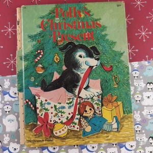 Vintage 1976 Wonder Books Polly&#39;s Christmas Present Hardcover