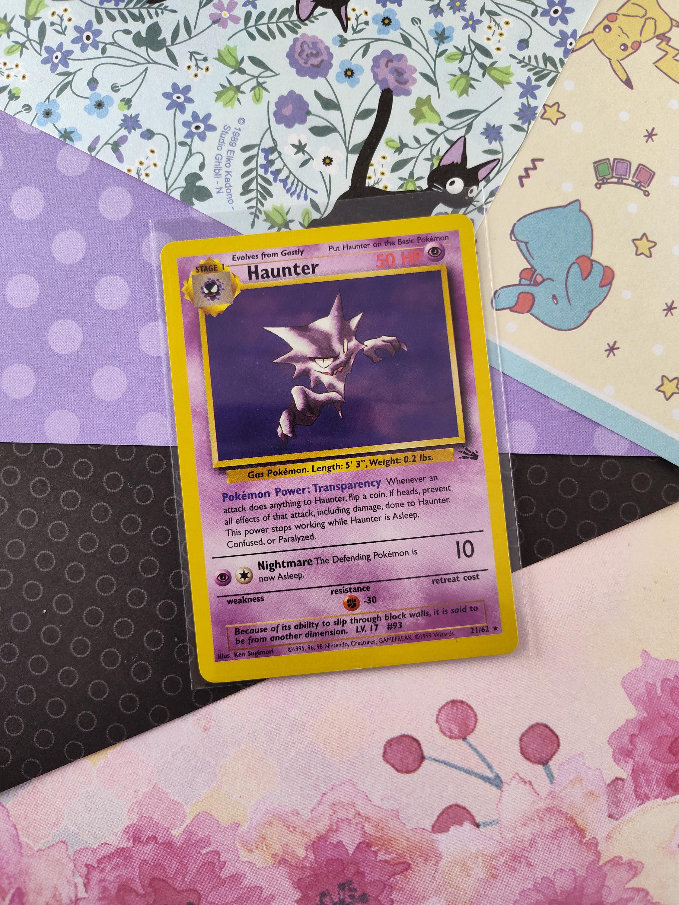 Vintage Rare - Haunter Fossil Non-holo Pokemon Card 21/62 - VG - Etsy