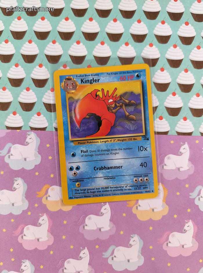 1995 kingler pokemon card value 151 PokeArtica AI Artwork Custom the Defending Pokmon is now Paralyzed Kingler 038 - 1st Edition