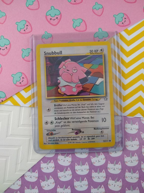 Vintage Common (German) - Snubbull Neo Genesis Non-Holo Pokemon Card 74/111 - NM Vintage Common (German) - Snubbull Neo Genesis Non-Holo Pokemon Card 74/111 - NM