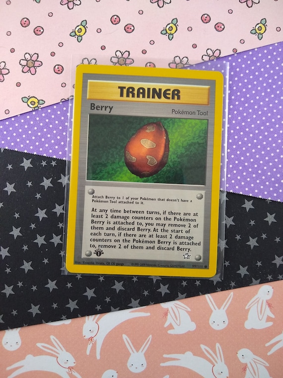 Vintage Common - 1st Edition Berry Neo Genesis Non-holo Pokemon Card 99/111 - VG - Etsy Vintage Common - 1st Edition Berry Neo Genesis Non-holo Pokemon Card 99/111 - VG - Etsy