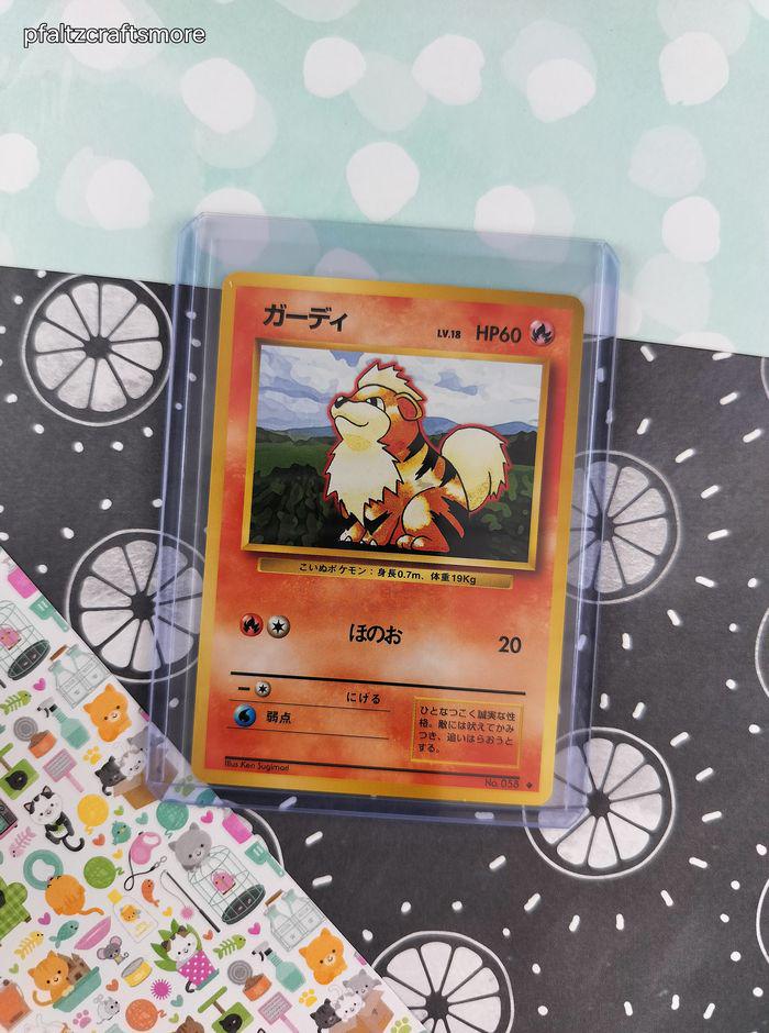 Vintage Uncommon (japanese) - Growlithe Base Set Pokemon Card #058