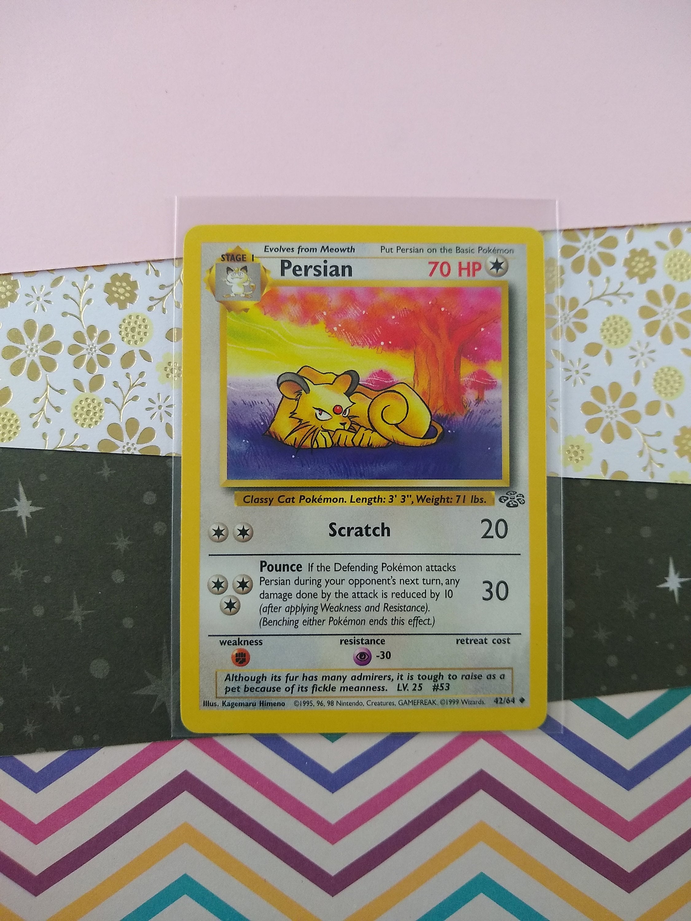 1995 persian pokemon card CLEARANCE Vintage Uncommon - Persian Jungle Non-holo Pokemon Card 42/64 -  VG