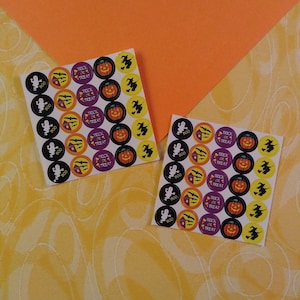 CLEARANCE Vintage Troll Communications Halloween Rewards Mini Stickers, Set of 2 Mini Sheets; Unused