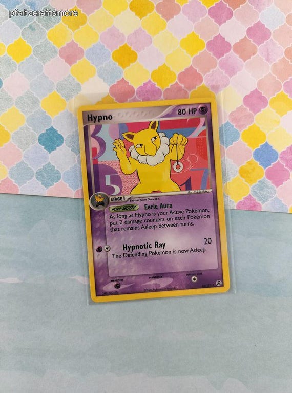 hypno holographic pokemon card value Fossil Holo missing pattern : r/PokemonMisprints 20 Retreat Cost Vintage Rare - Hypno Ex