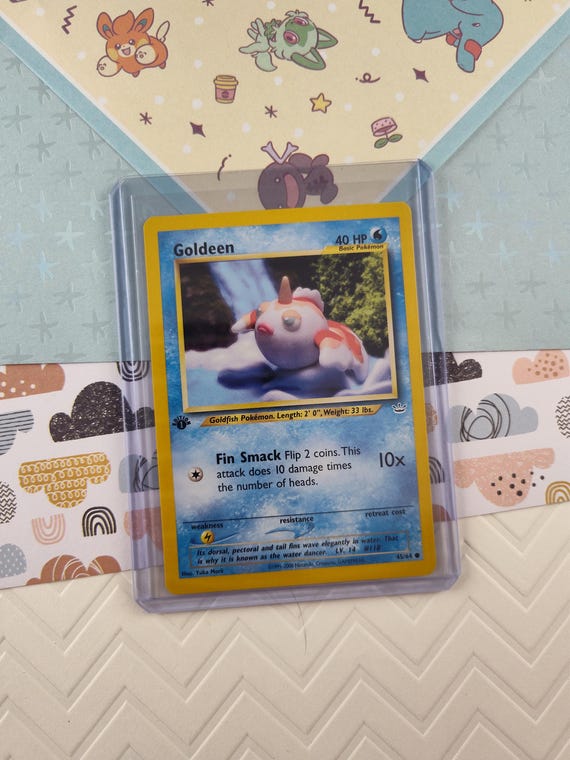Vintage Common - 1st Edition Goldeen Neo Revelation Non-holo Pokemon Card 45/64 - NM - Etsy Vintage Common - 1st Edition Goldeen Neo Revelation Non-holo Pokemon Card 45/64 - NM - Etsy