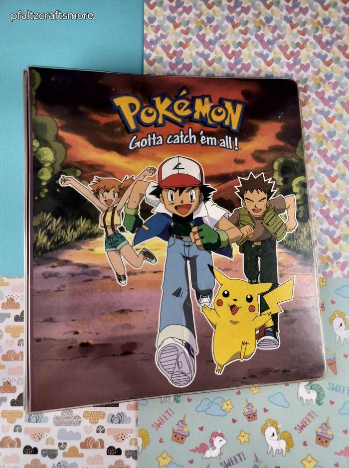 Vintage 1999 Pokemon Gotta Catch 'em All 3-ring Binder TCG Folder