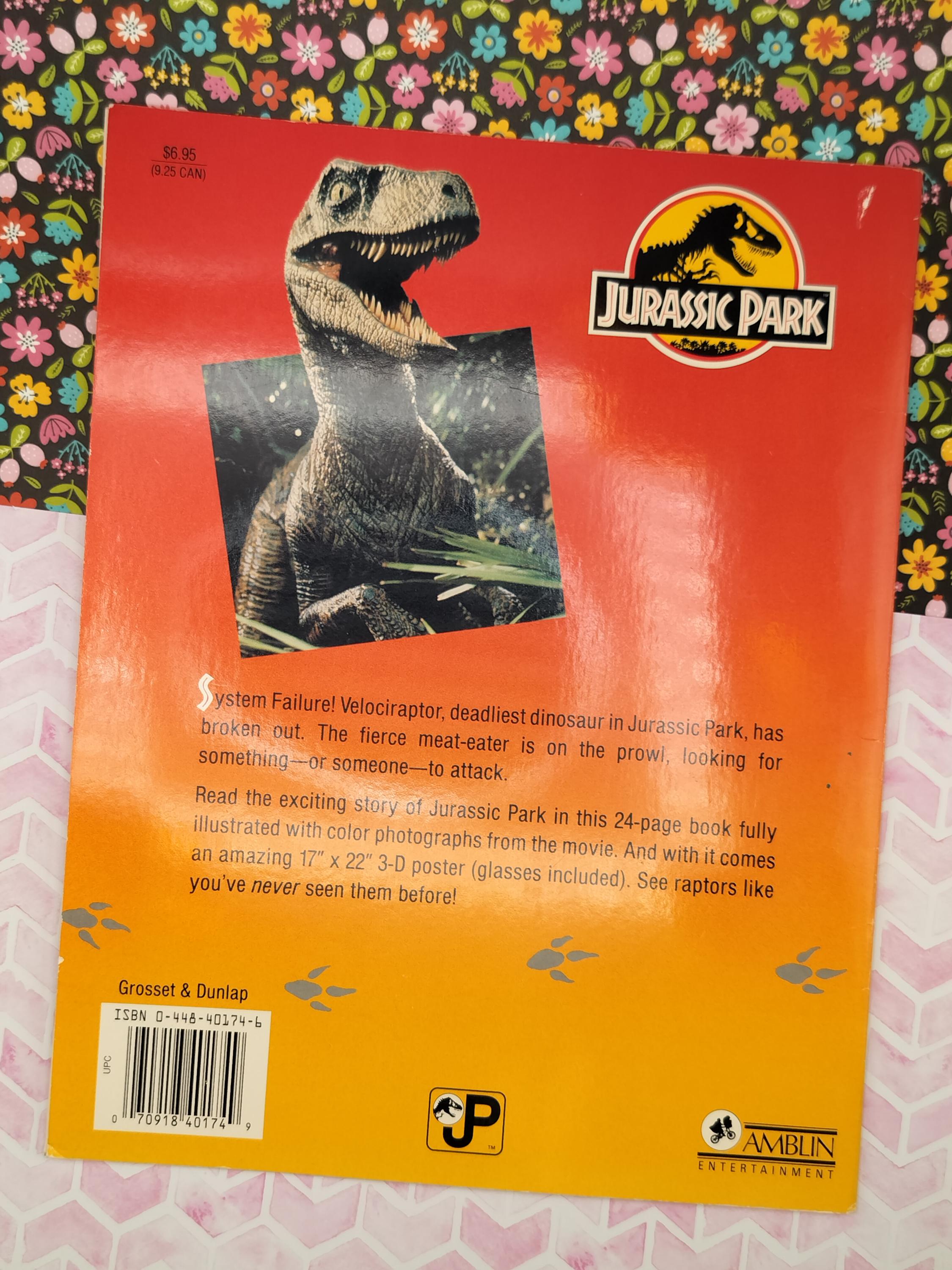 Vintage 1993 Jurassic Park Raptor Attack Softcover - Etsy