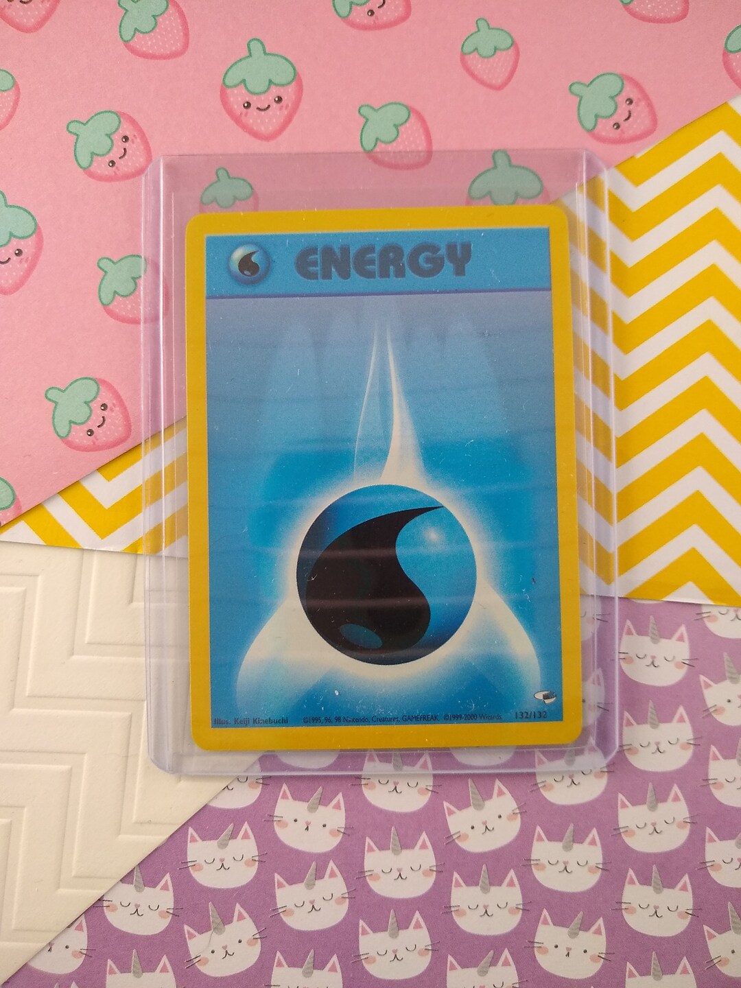 rare water energy pokemon card Vintage Energy - Water Gym Challenge Pokemon Card 132/132 - NM