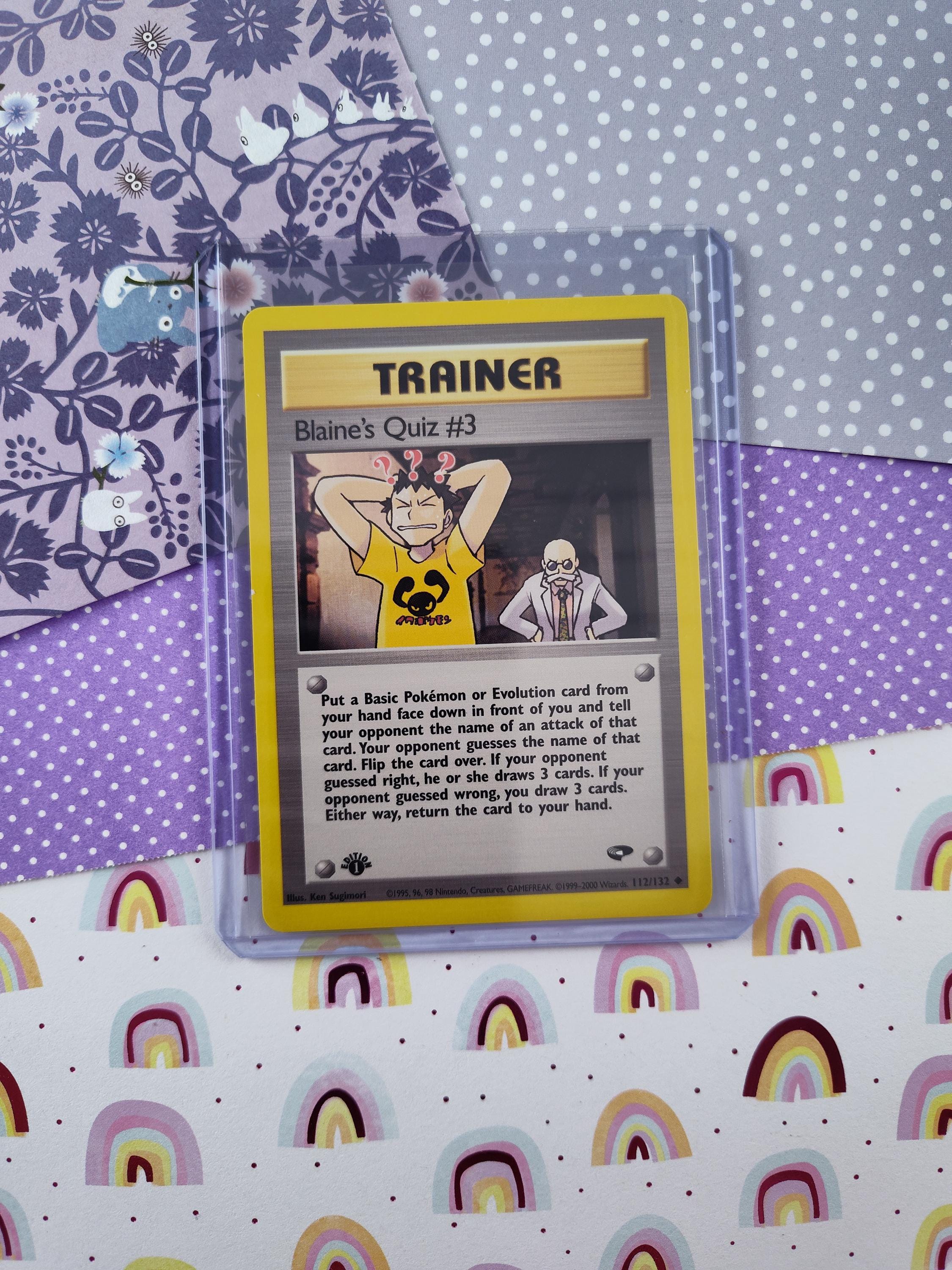 pokemon card quiz Pokmon Paldea Game he or she draws 2 cards Blaine's Quiz #2 Trainer 111/132