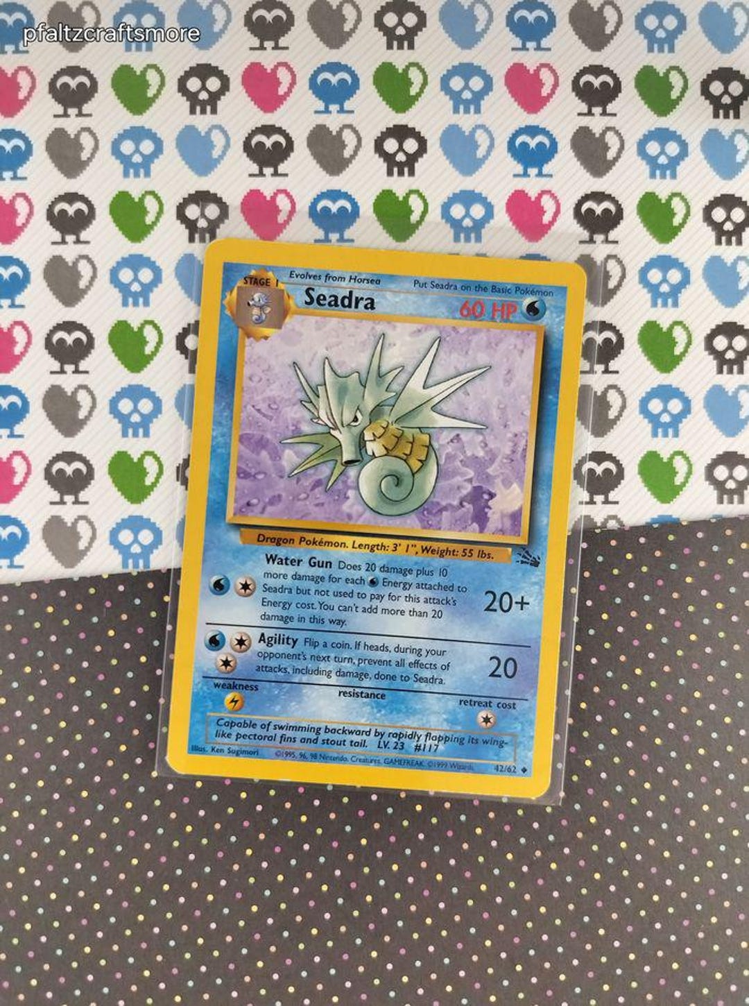 1995 seadra pokemon card TCG WOTC 1999 Fossil 42/62 Certification #51933039 Seadra 1st Edition | eBay
