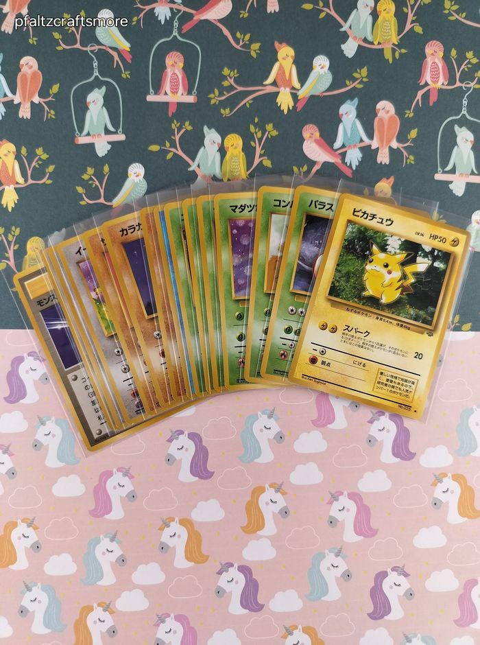 Vintage 1990's Bulk (japanese) Pokemon Card Lot, 16 Common Jungle
