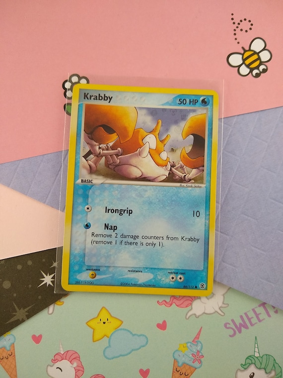 Vintage Common - Krabby Firered & Leafgreen Holographic Pokemon Card 66/112  - VG - Etsy