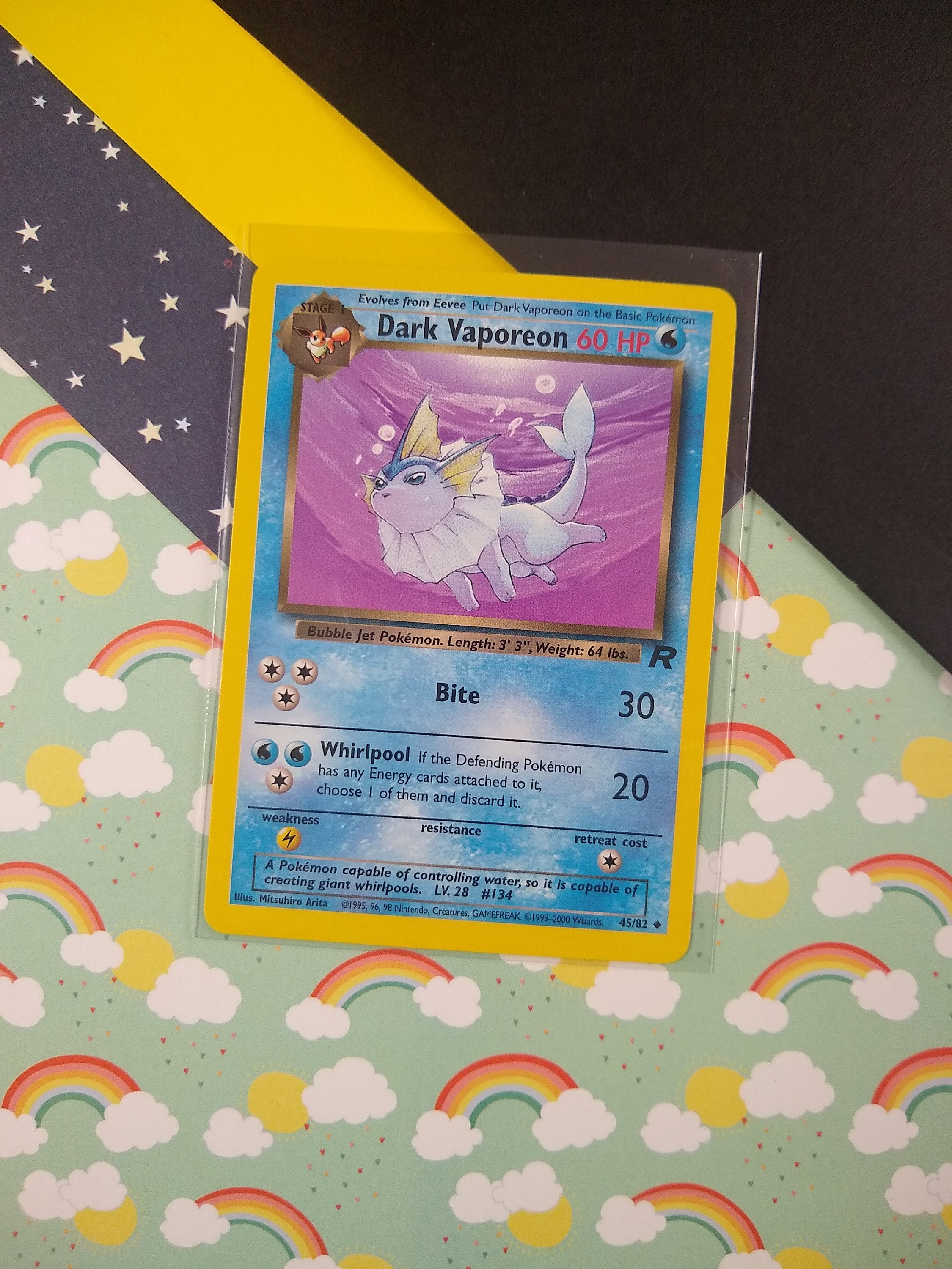 Vintage Uncommon Dark Vaporeon Team Rocket Non-holo Pokemon - Etsy
