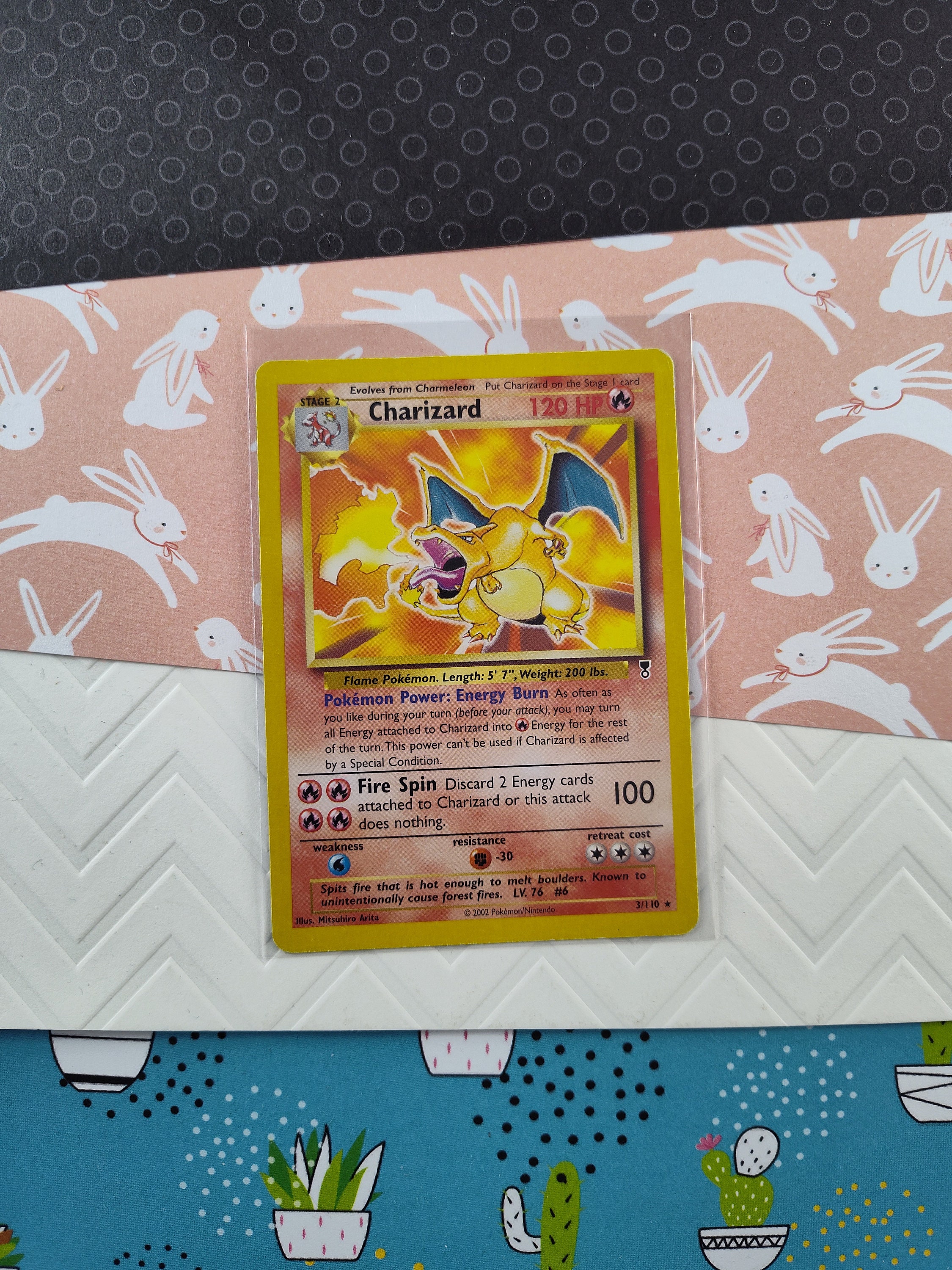 Vintage Rare - Charizard Legendary Non-holo Pokemon Card 3/110 - Mp/lightly  Creased - Etsy
