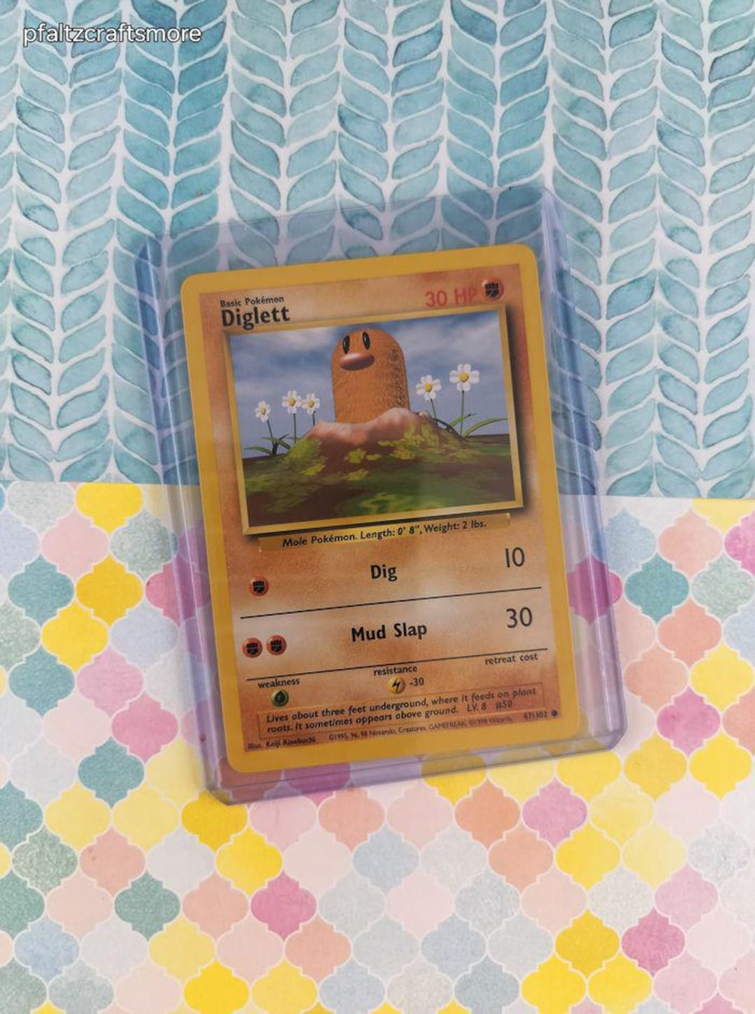 1995 diglett pokemon card value 47 102 1995,96,98 Pokmon TCG 47/102 Base Set Basic Common 30HP Fighting Retreat Cost Vintage Common - Diglett Base