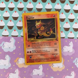 magmar pokemon card value (44/63) [WoTC Promo] – Plug If tails Vintage Uncommon - Magmar Base