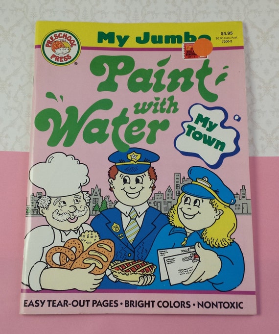 Vintage 1989 My Jumbo Paint With Water Preschool Press Etsy