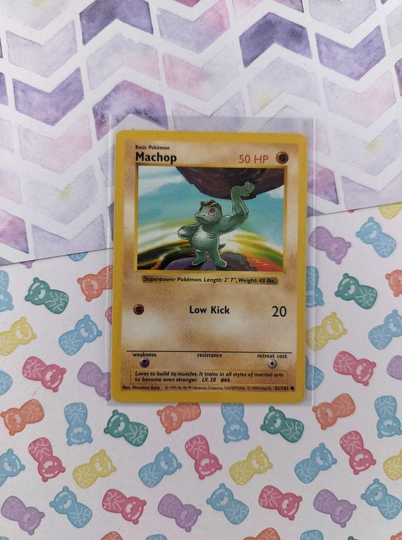 machop basic pokemon card Base Set Common #52 Form Machop | XYEvolutions Pokmon Hit Points70 HP Stage Machop 1st Edition Shadowless 1999