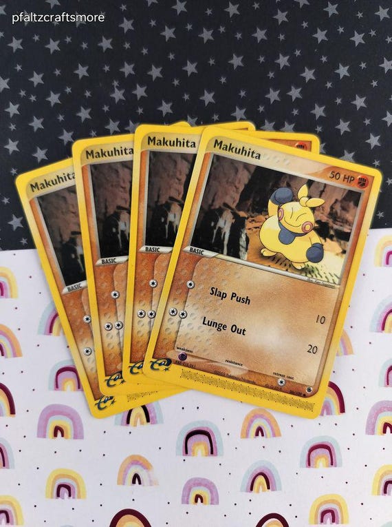 Vintage Common - Set/4 Makuhita Ex Ruby & Sapphire Non-holo Pokemon Cards  56/109 - LP - Etsy