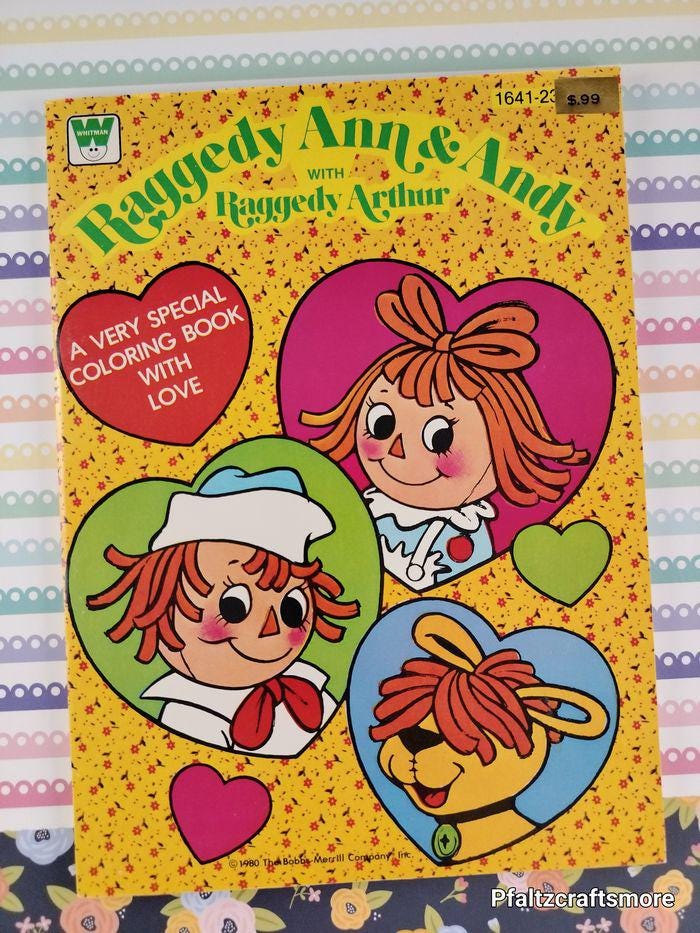 Raggedy Ann Coloring Book - Etsy