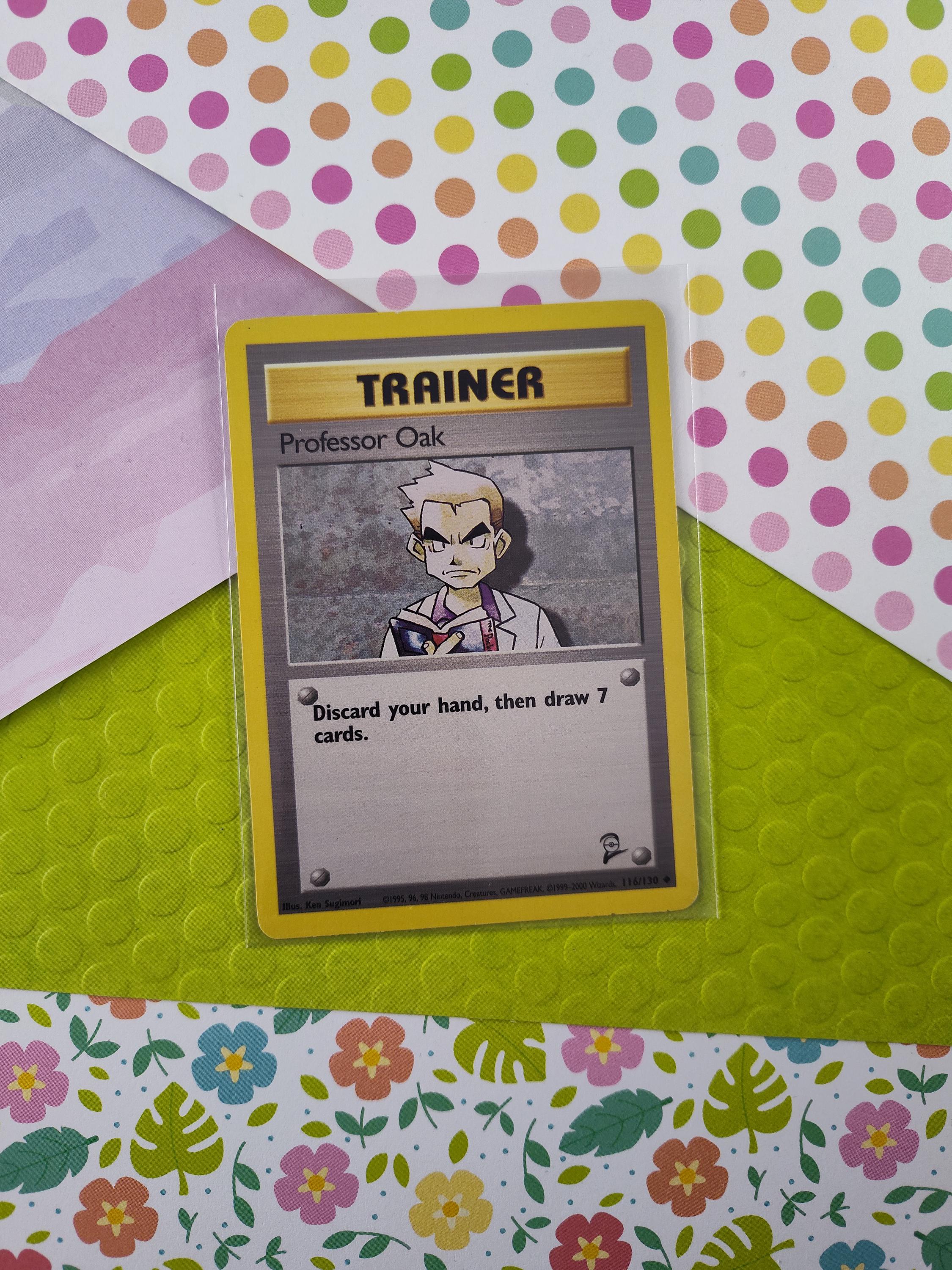 professor oak pokemon card price Vintage Uncommon - Professor Oak Base Set 2 Non-holo Pokemon Card 116/130 -  LP