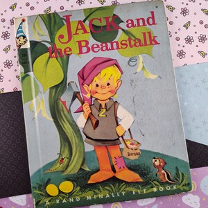 Vintage 1961 Rand McNally Elf Book, &quot;Jack and the Beanstalk&quot; Hardcover