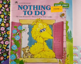 Vintage 1991 Golden Book Sesame Street "Nothing to Do" Hardcover