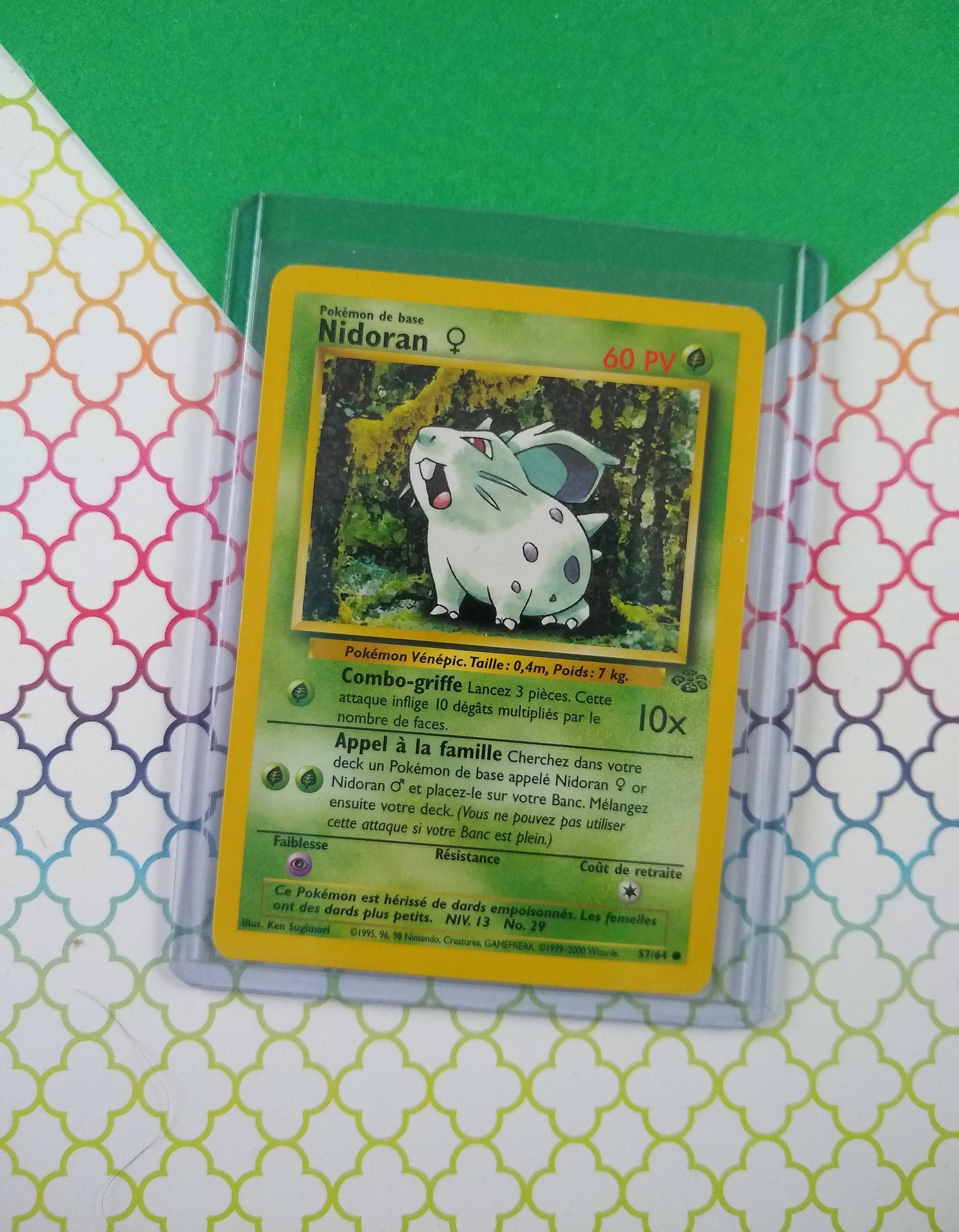 Vintage Common french Nidoran nidoran Jungle Pokemon - Etsy