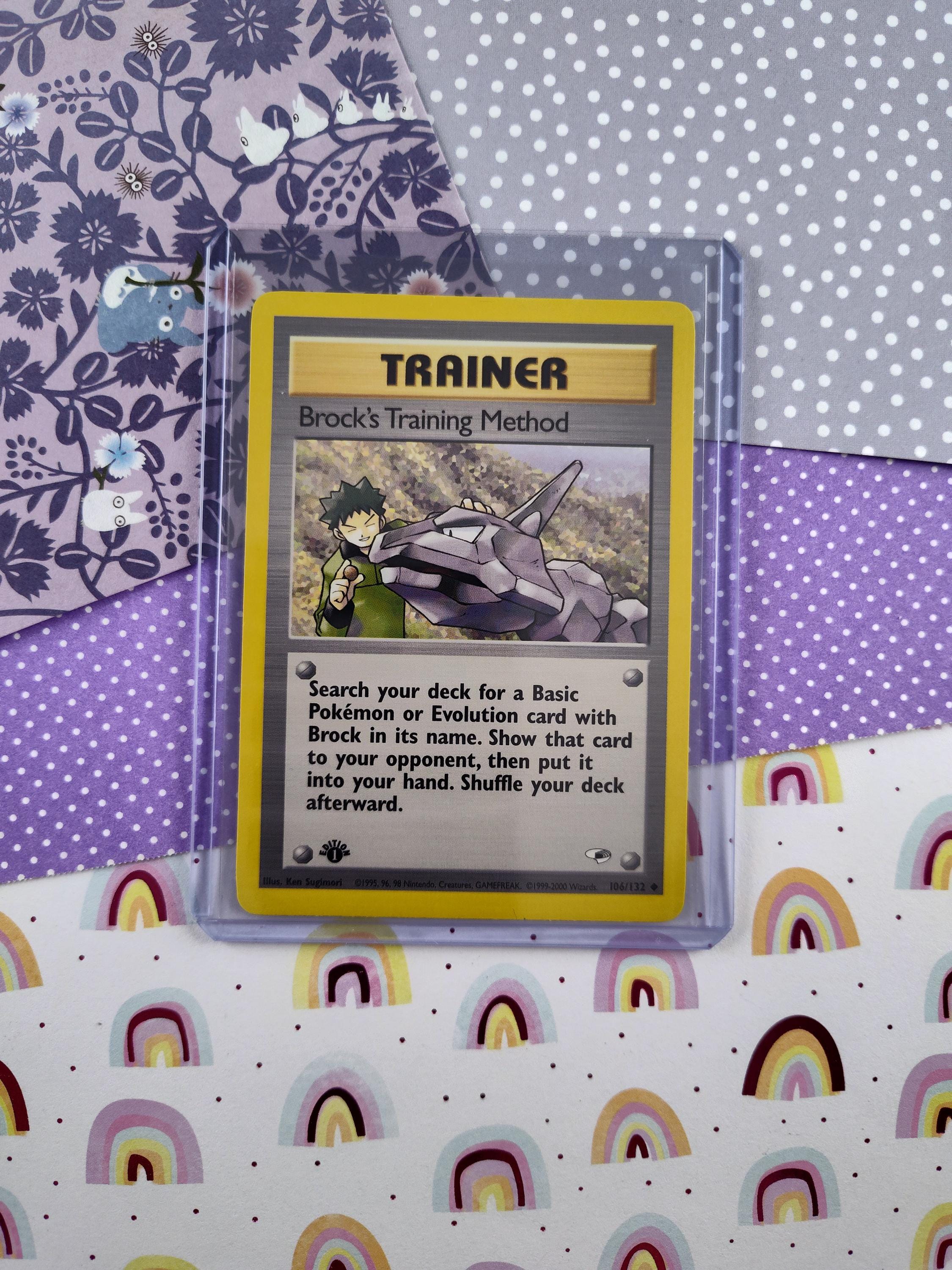 Vintage Uncommon - 1st Edition Brock's Training Method Gym Heroes Non-Holo  Pokemon Card 106/132 - NM