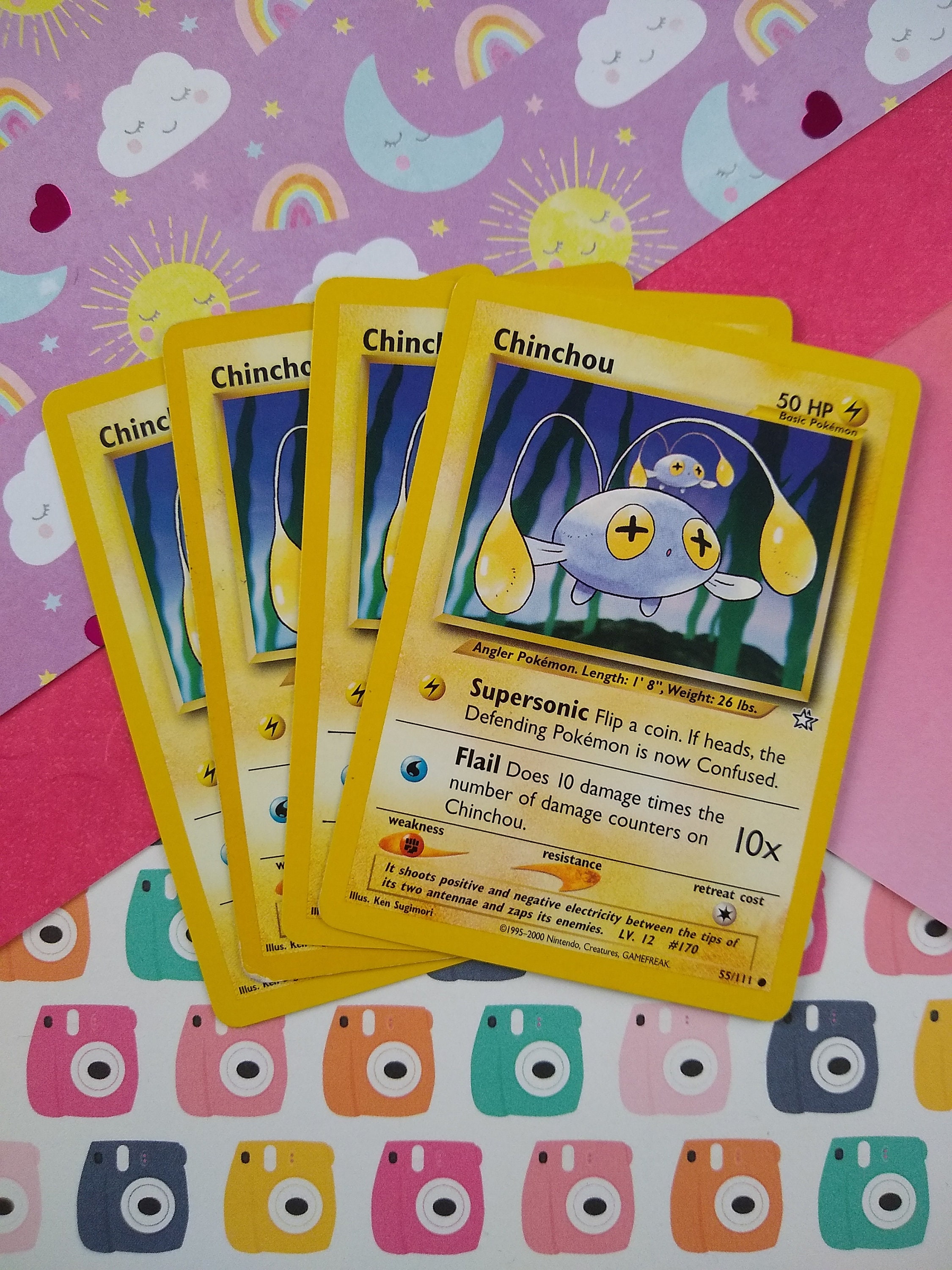CLEARANCE Vintage Common - Set/4 Chinchou Neo Genesis Non-holo Pokemon Cards  55/111 - LP - Etsy