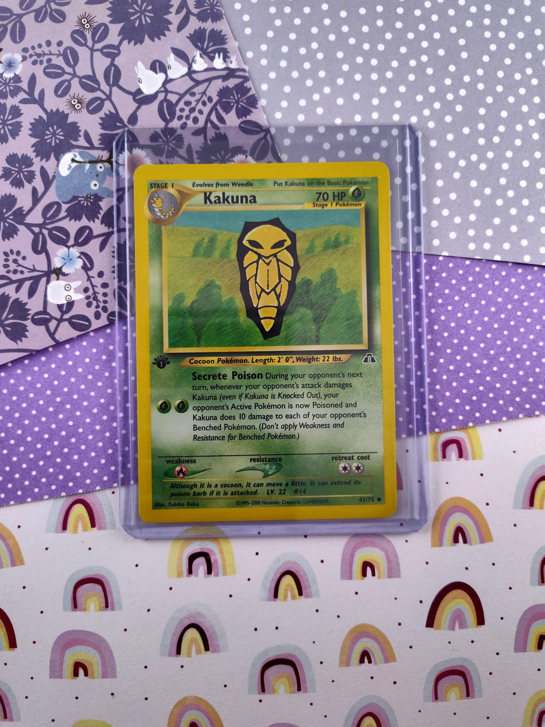 1995 kakuna pokemon card value Vintage Uncommon - 1st Edition Kakuna Neo Discovery Non-holo Pokemon Card  41/75 - NM