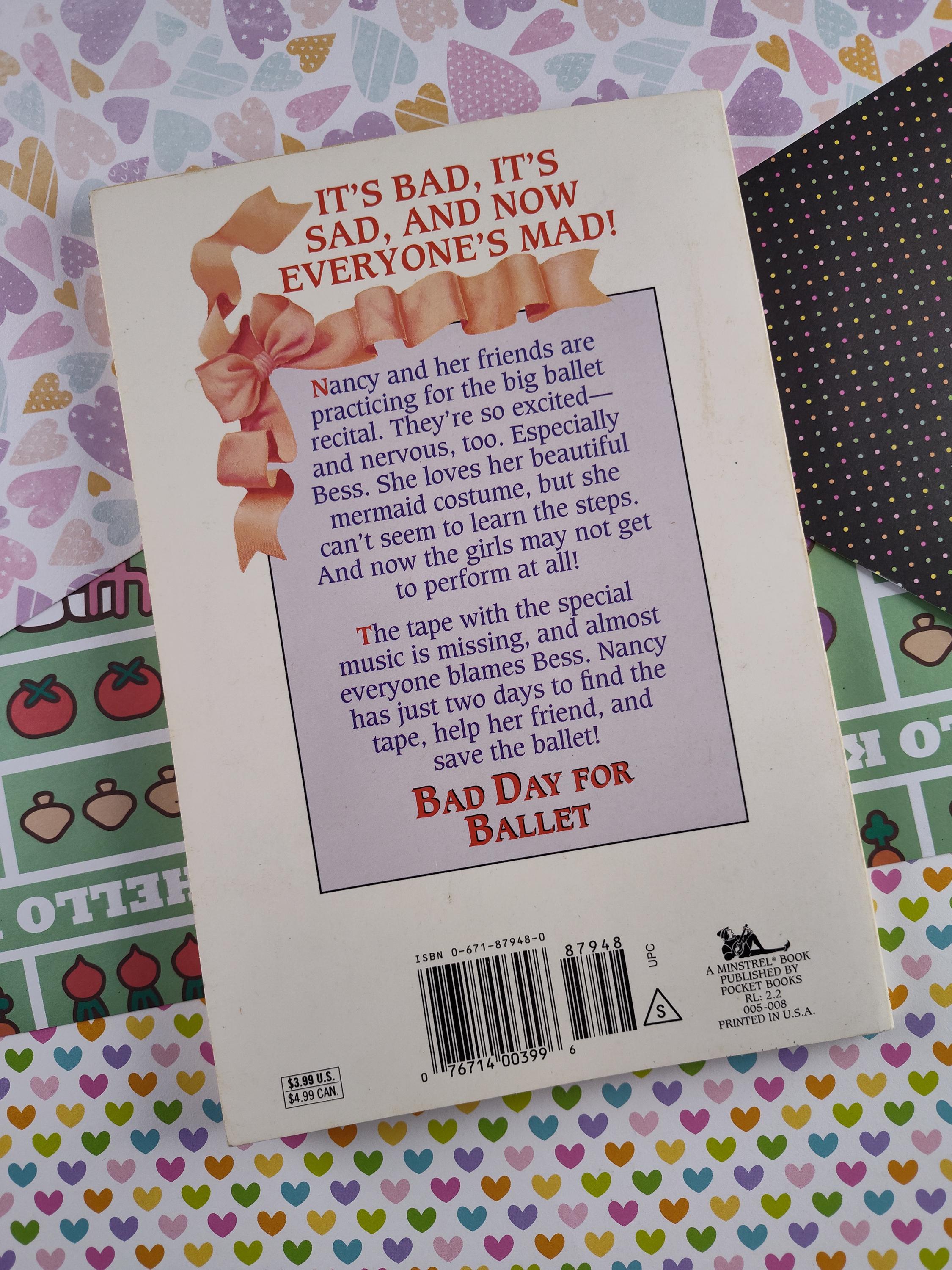 Vintage 1995 the Nancy Drew Notebooks #4: Bad Day for Ballet Softcover ...