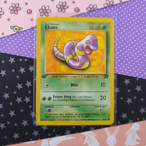 ekans first edition pokemon card - (46) - Fossil (1st Edition) - Trading - Collectible Card Common Card Type Vintage pokemon Ekans first edition